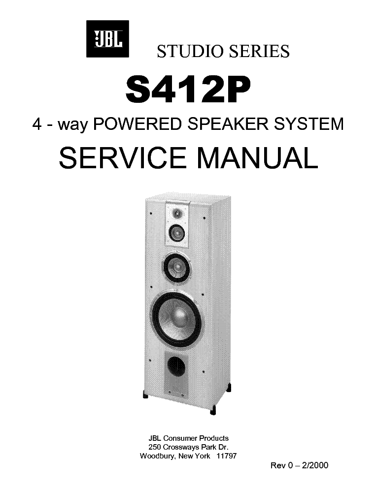 JBL S-412P service manual (1st page)