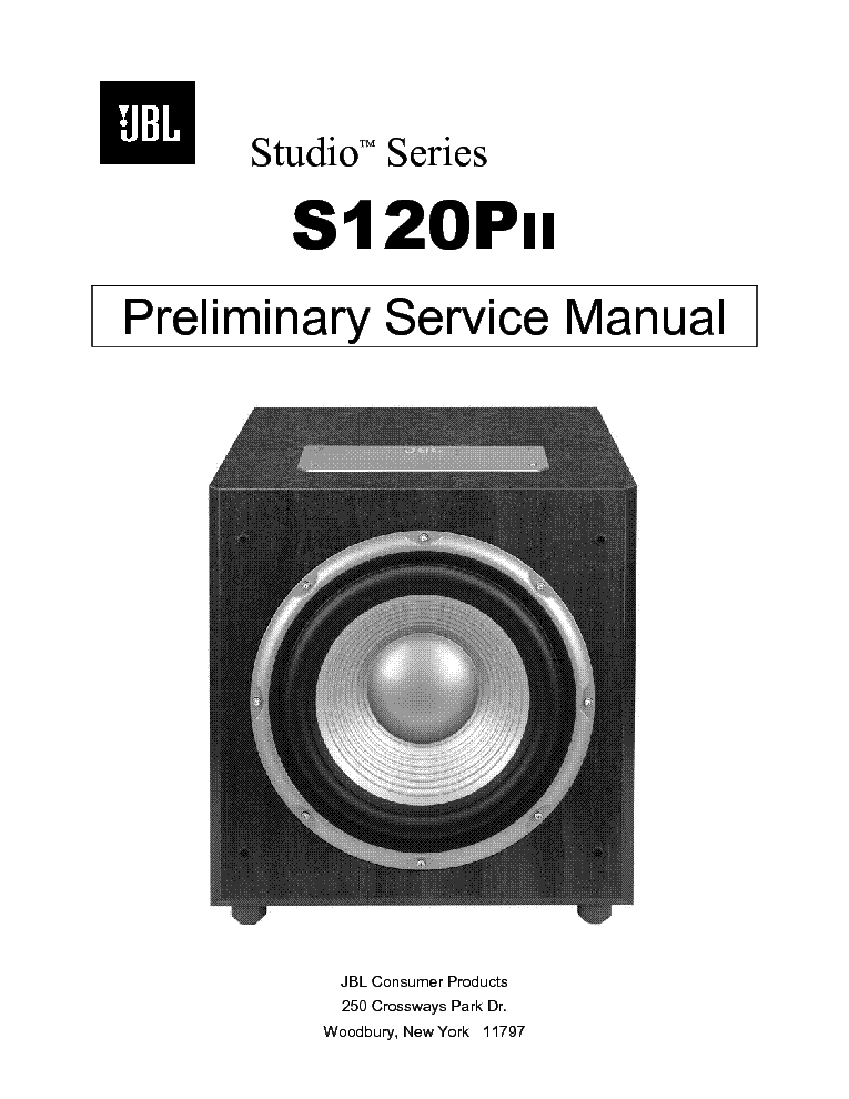 JBL S120PII service manual (1st page)