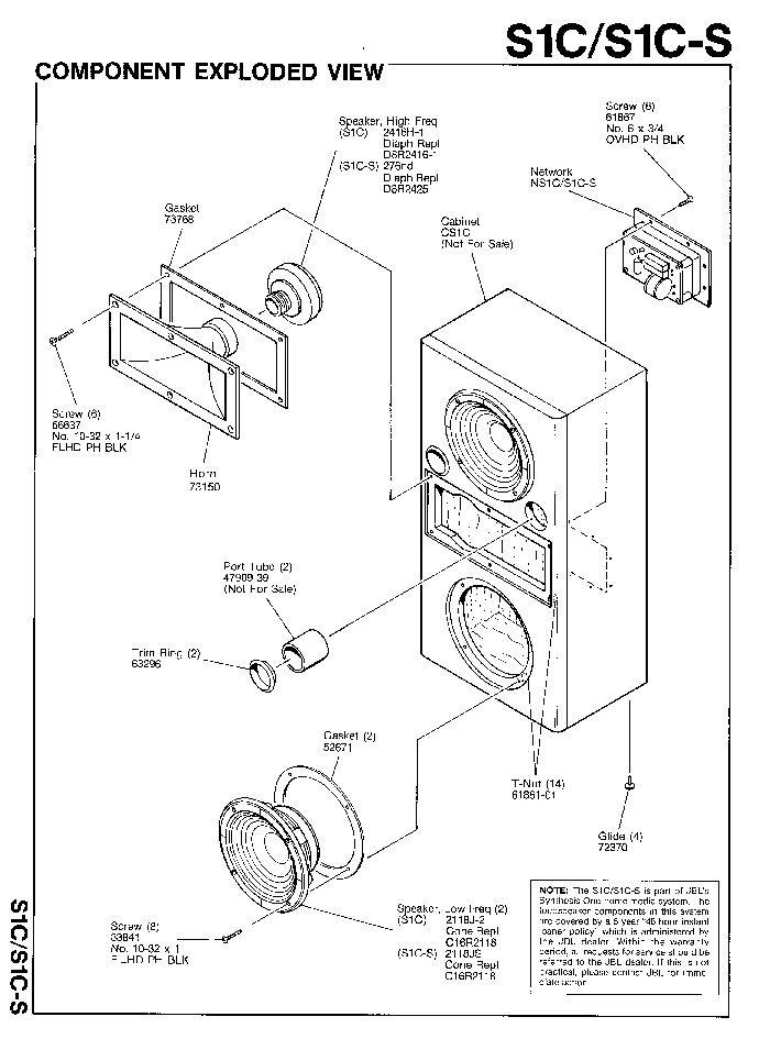 JBL S1C-S SPEAKER-SYNTHESIS SM service manual (2nd page)