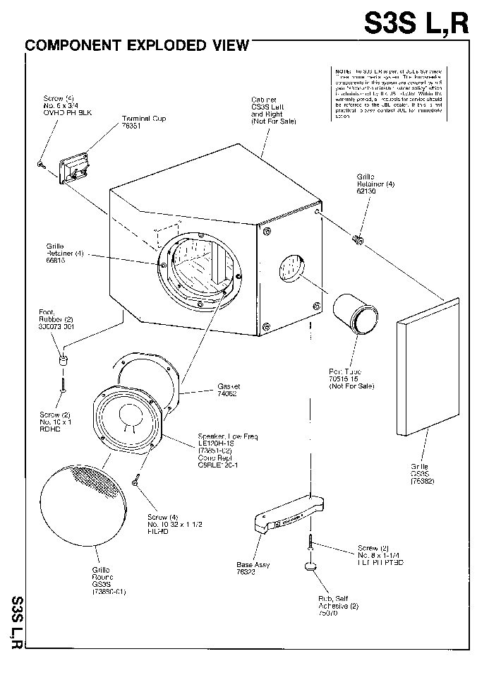 JBL S3S-L-R SPEAKER-SYNTHESIS SM service manual (2nd page)