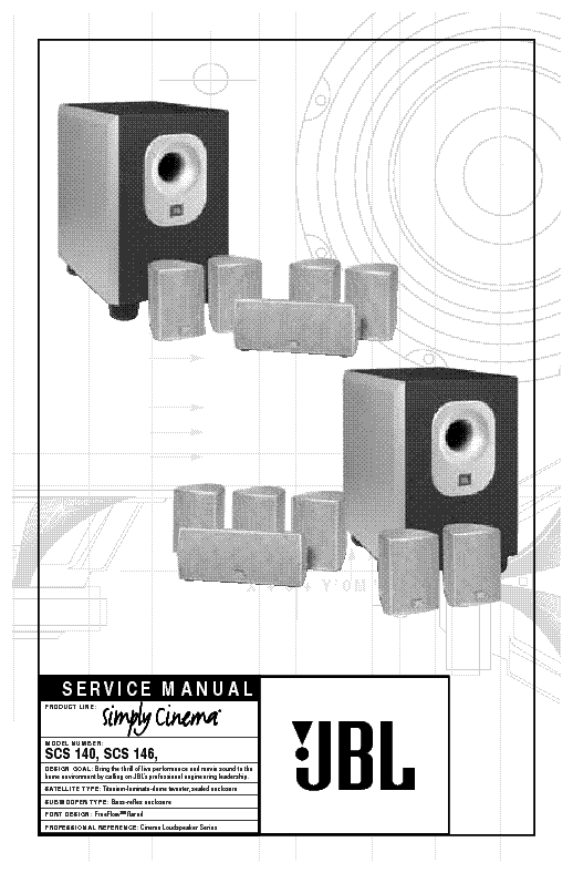 JBL SCS-140 146 SPEAKER SM service manual (1st page)