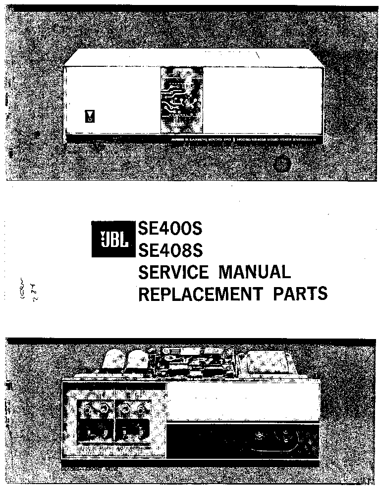 JBL SE400S SE408S SM service manual (1st page)