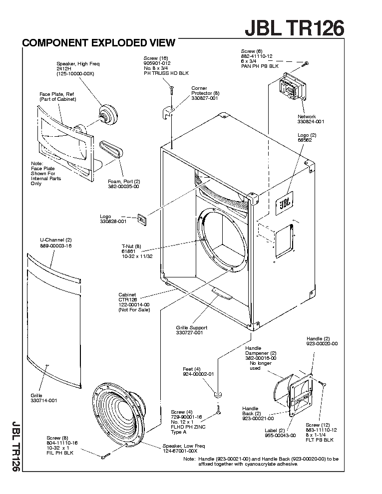 JBL TR126 SM service manual (2nd page)