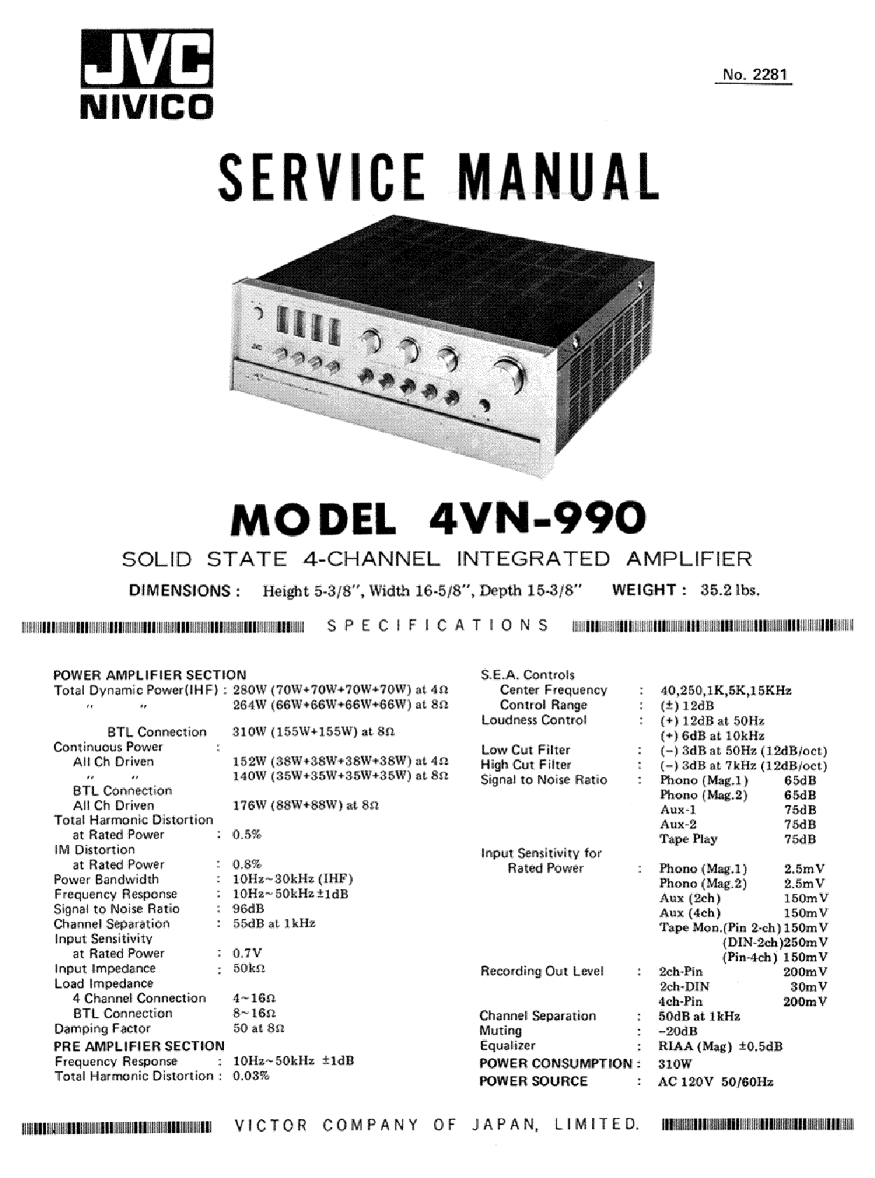 JVC 4VN-990 service manual (2nd page)