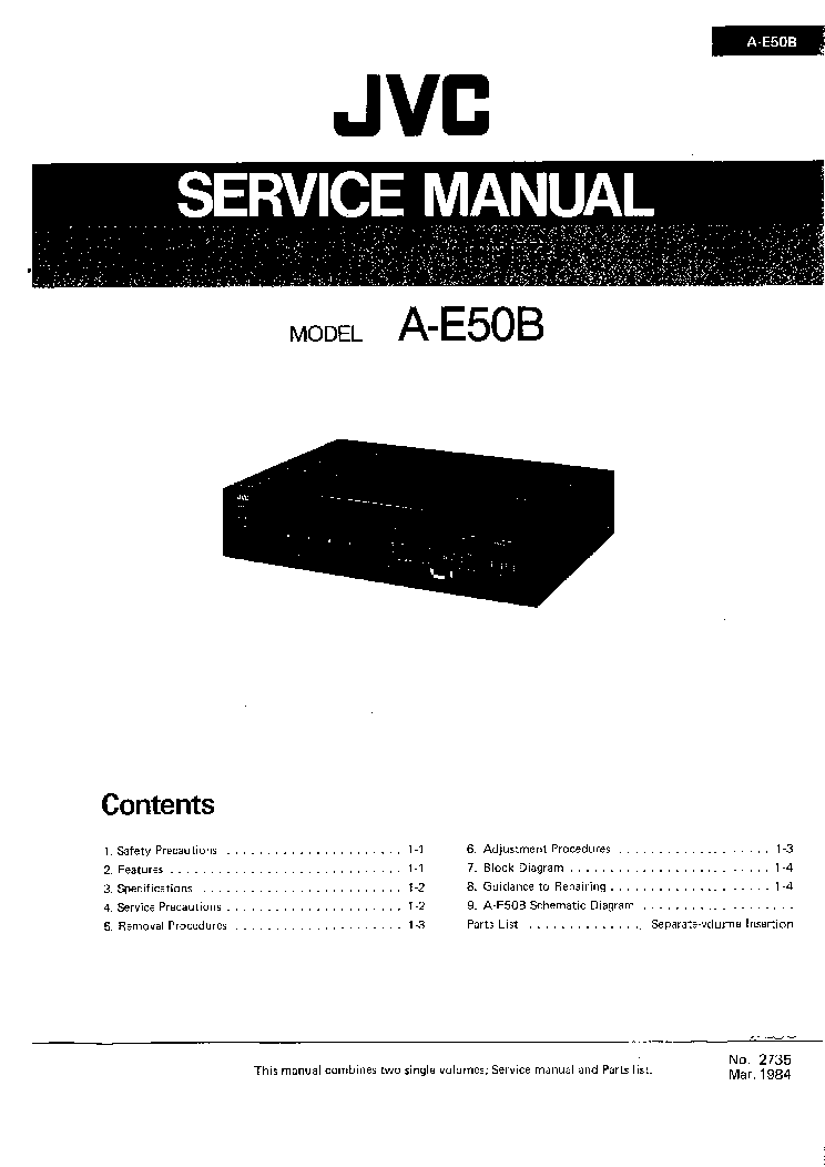 JVC A-E50B SM service manual (1st page)