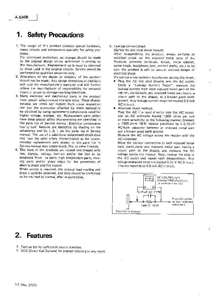 JVC A-E50B SM service manual (2nd page)