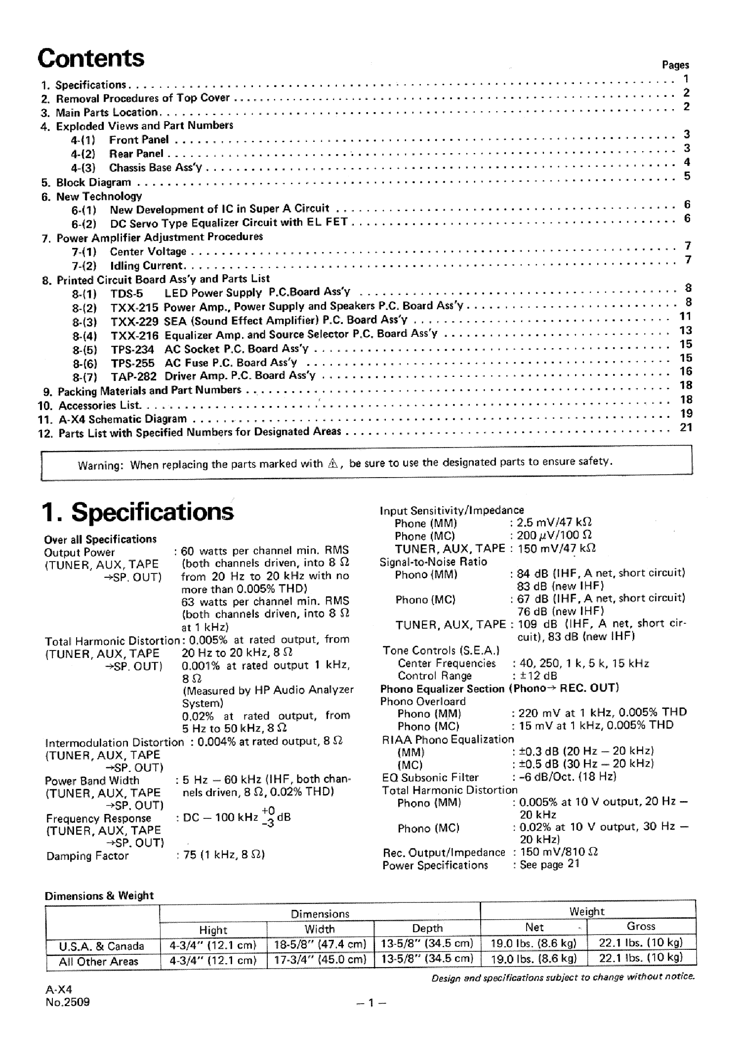 JVC A-X4 SM 1 service manual (2nd page)