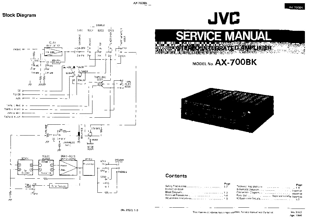 JVC AX-700BK SM service manual (1st page)