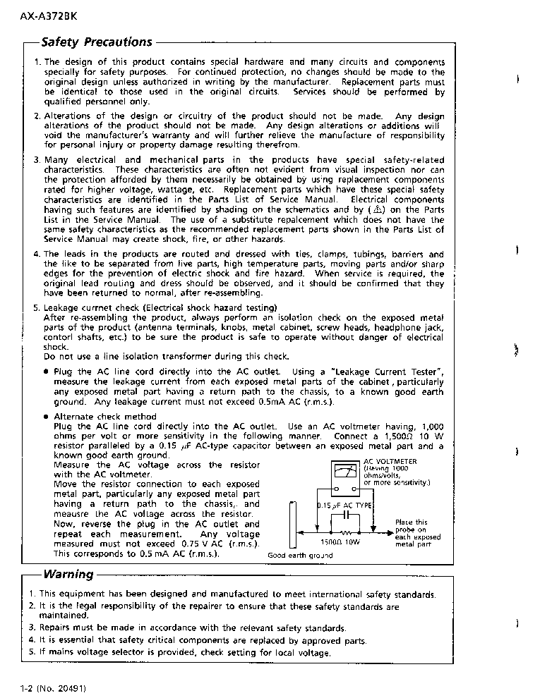 JVC AX-A372BK service manual (2nd page)
