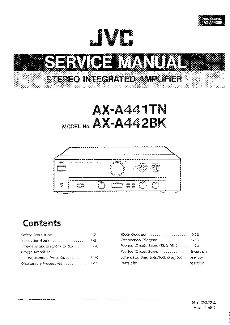JVC AX-A441TN A442BK SM service manual (1st page)