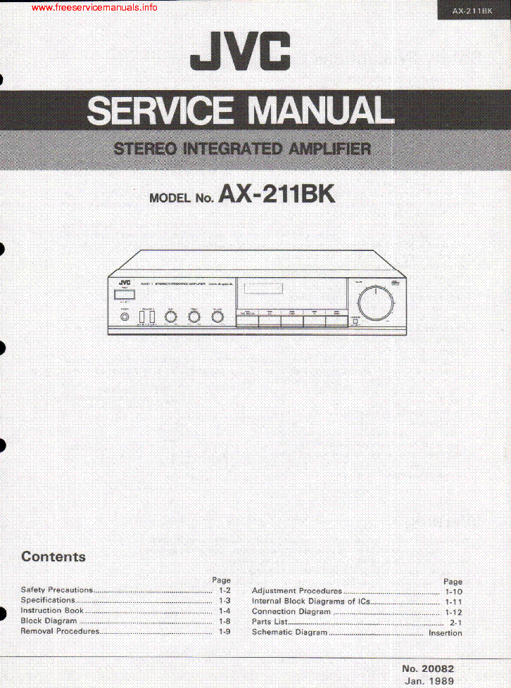 JVC AX 211BK service manual (1st page)
