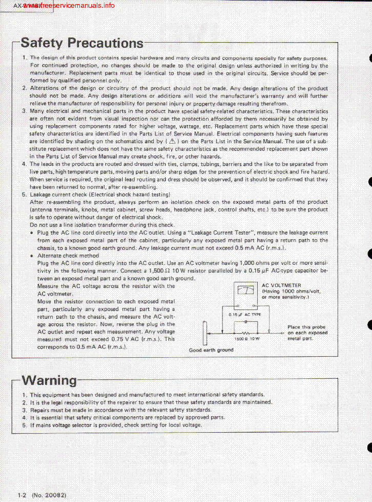JVC AX 211BK service manual (2nd page)