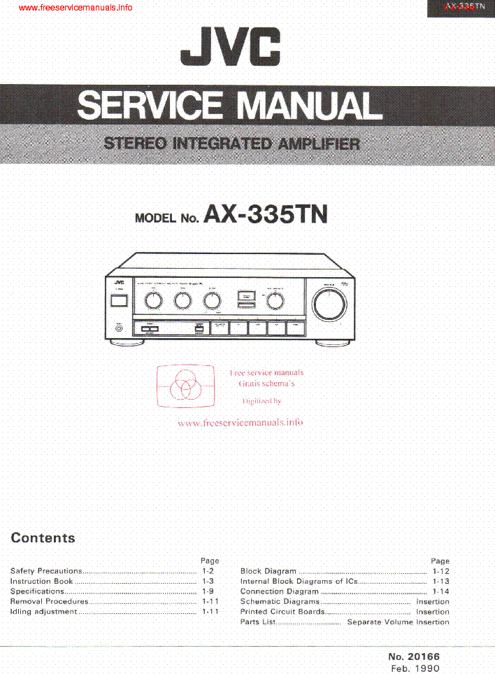 JVC AX 335TN service manual (1st page)
