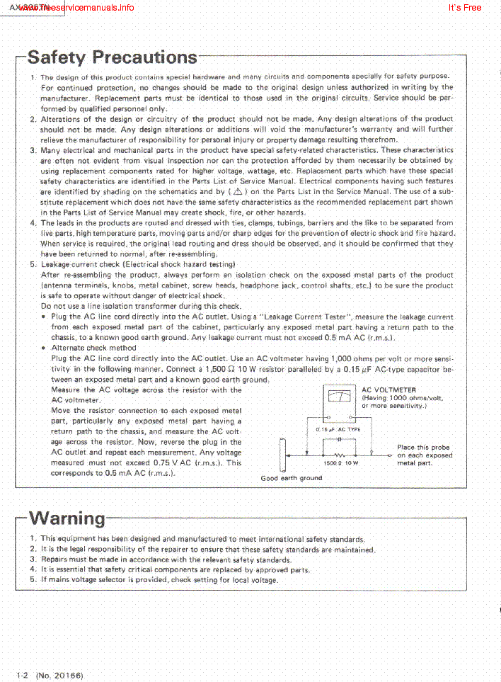 JVC AX 335TN service manual (2nd page)