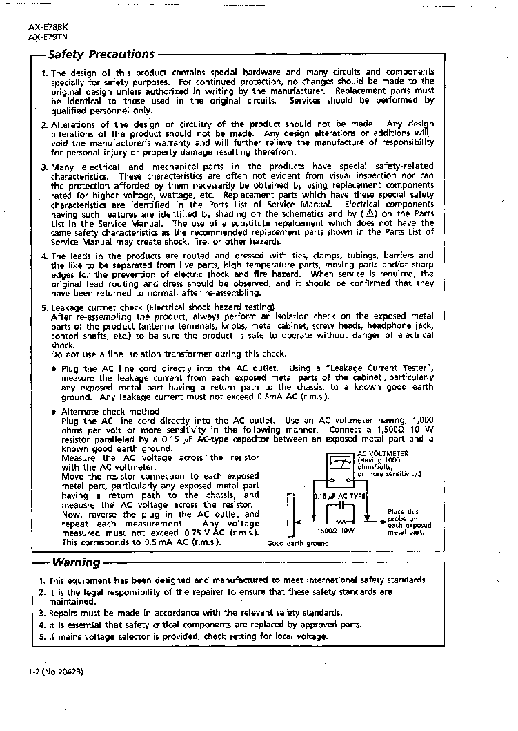JVC AX DX-E78BK E79TN SM service manual (2nd page)