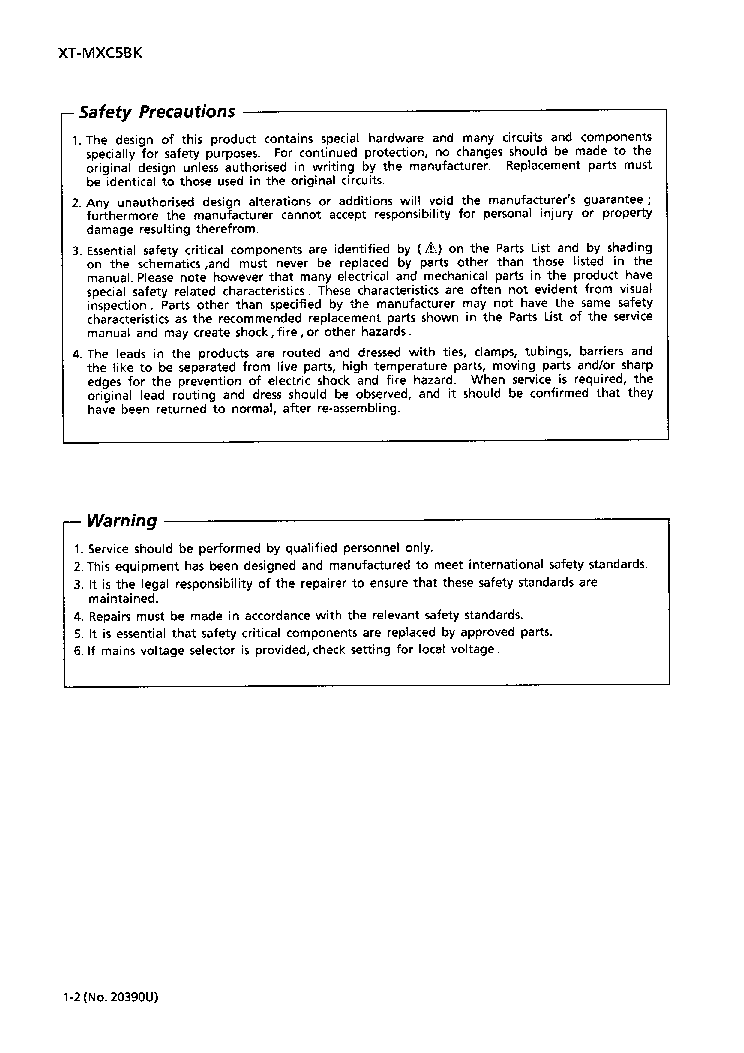 JVC CA-MXC5BK service manual (2nd page)