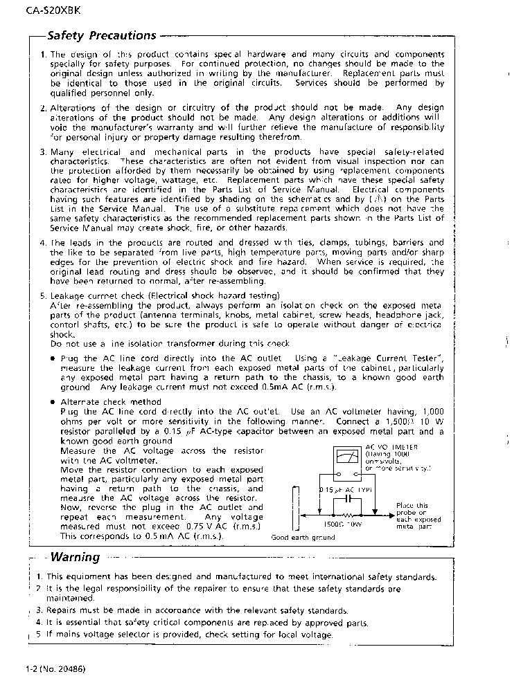 JVC CA-S20XBK PARTS service manual (2nd page)