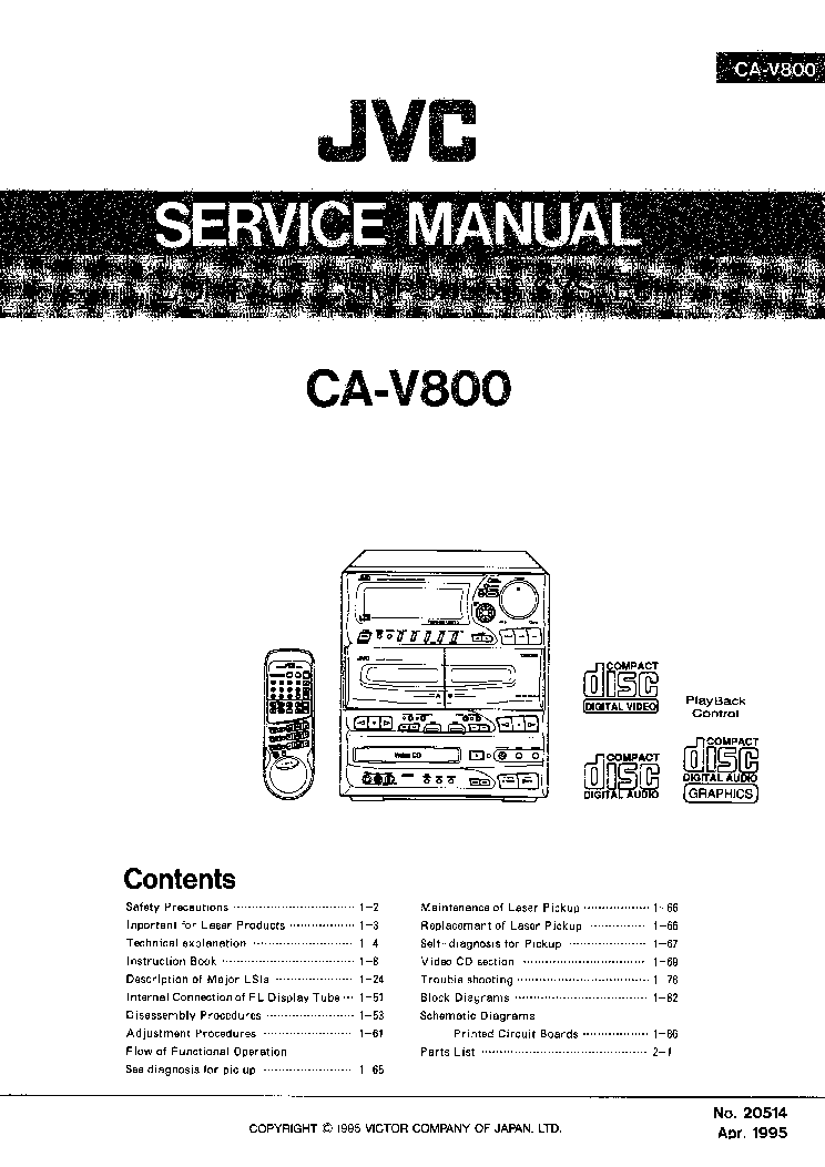JVC CA-V800 SM service manual