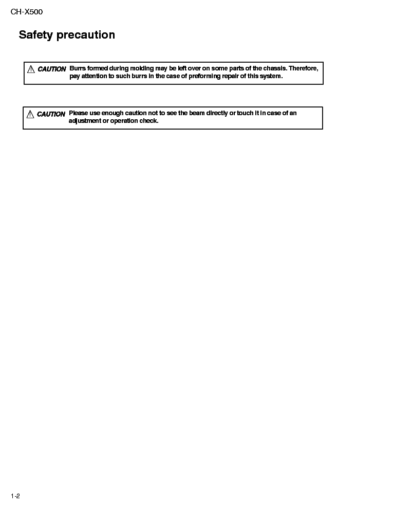 JVC CH-X500 service manual (2nd page)