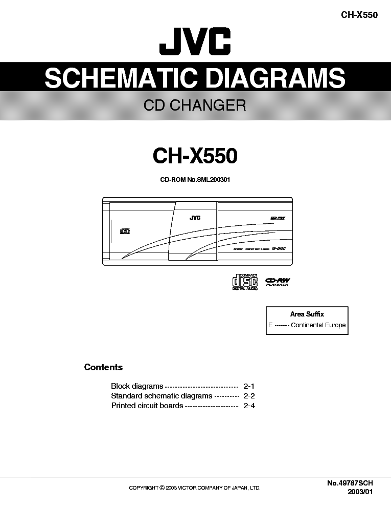 JVC CH-X550 SCHEM service manual (1st page)