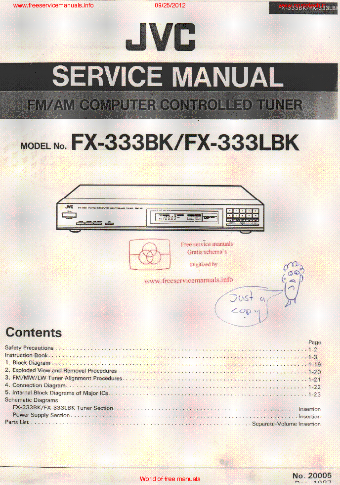 JVC FX-333BK FX-333LBK service manual (1st page)
