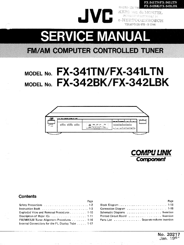 JVC FX-341 FX-342 SM service manual (1st page)