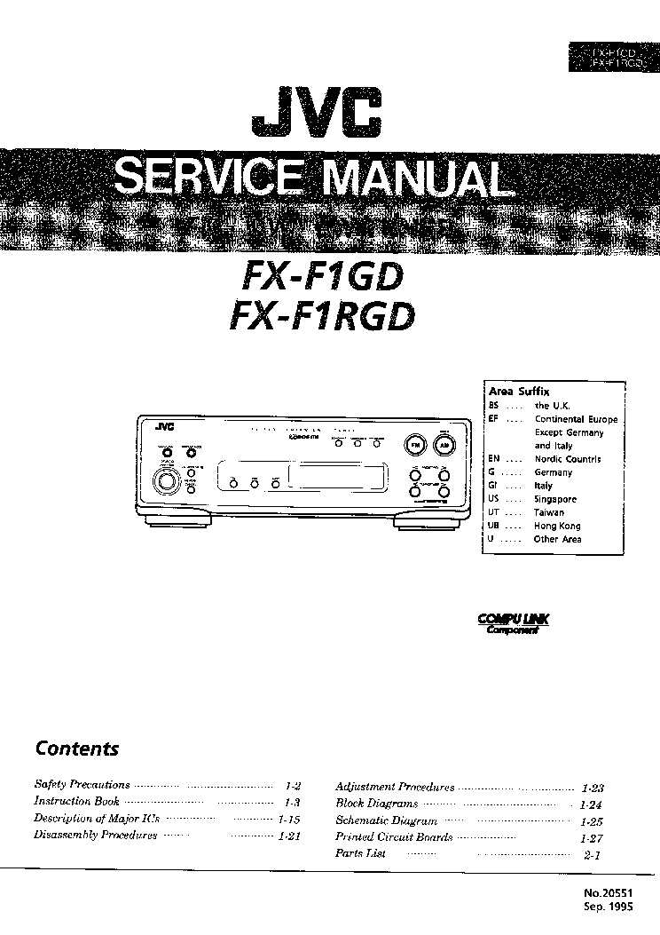 JVC FX-F1GD F1RGD SM service manual (1st page)