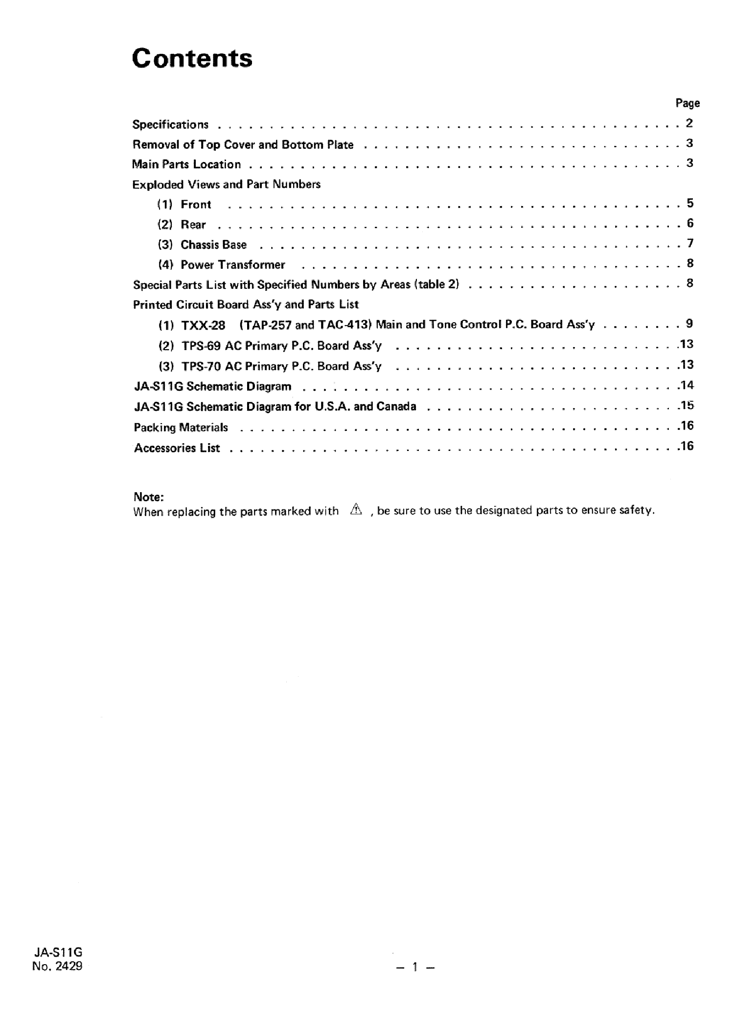 JVC JA-S11G SM service manual (2nd page)