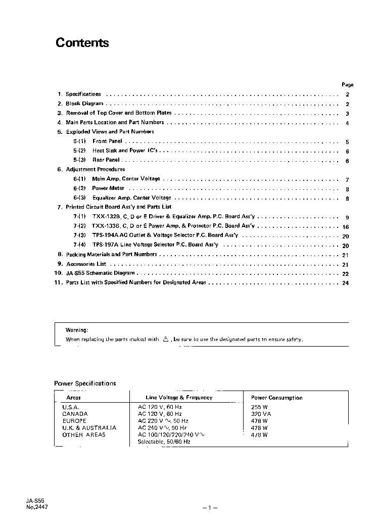JVC JA-S55 service manual (2nd page)