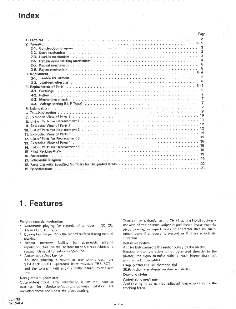 JVC JL-F30 SM service manual (2nd page)