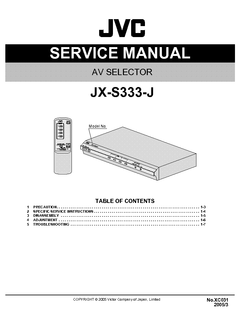 JVC JX-S333 J service manual (1st page)