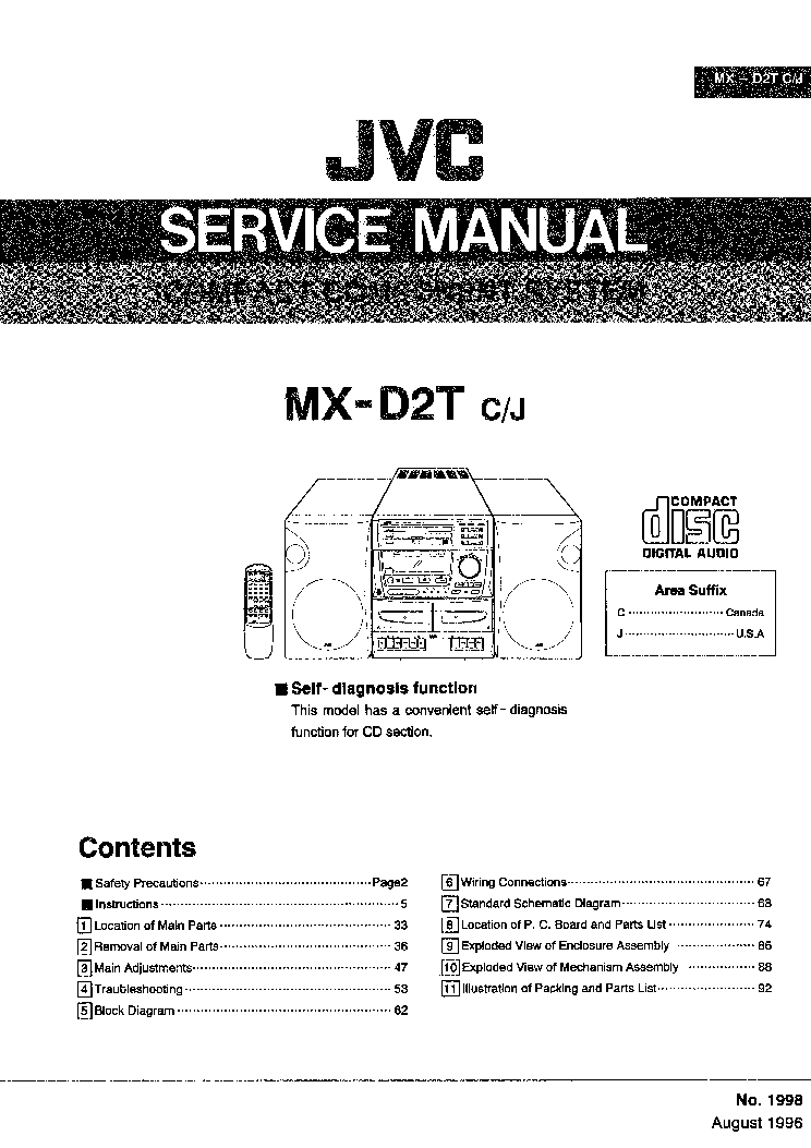 JVC MX-D2T C J service manual