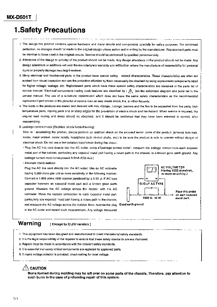 JVC MX-D501T service manual (2nd page)