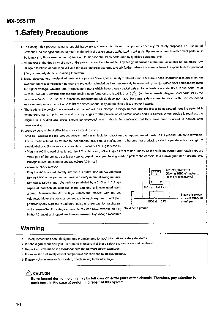 JVC MX-D551TR service manual (2nd page)