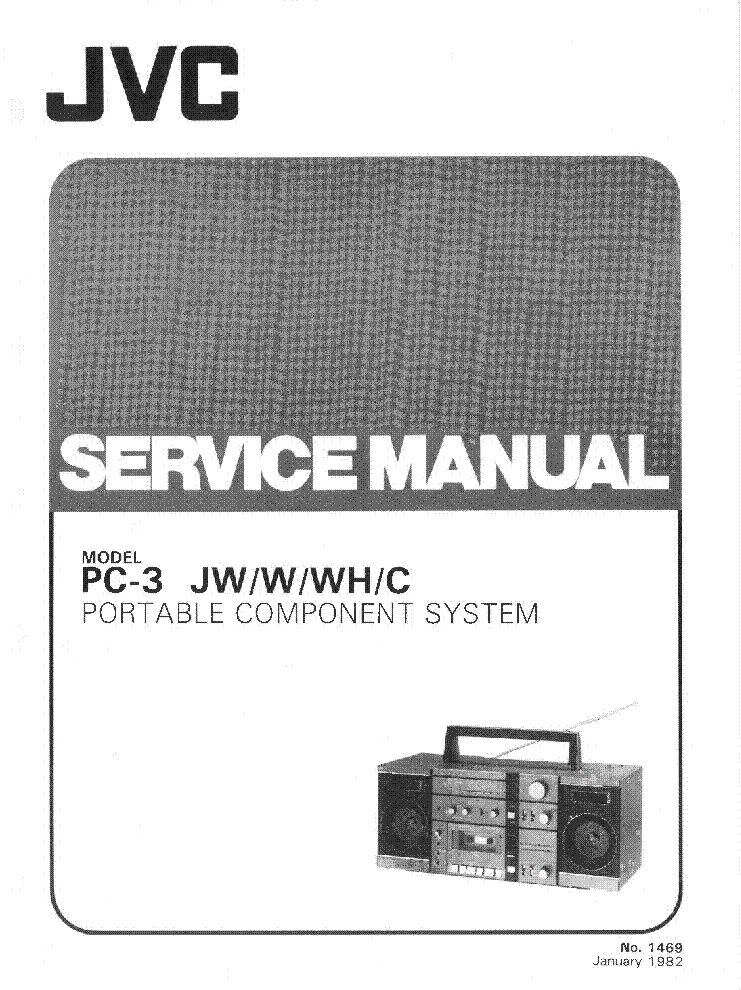 JVC PC-W88 Original Service Manual Free Shipping 