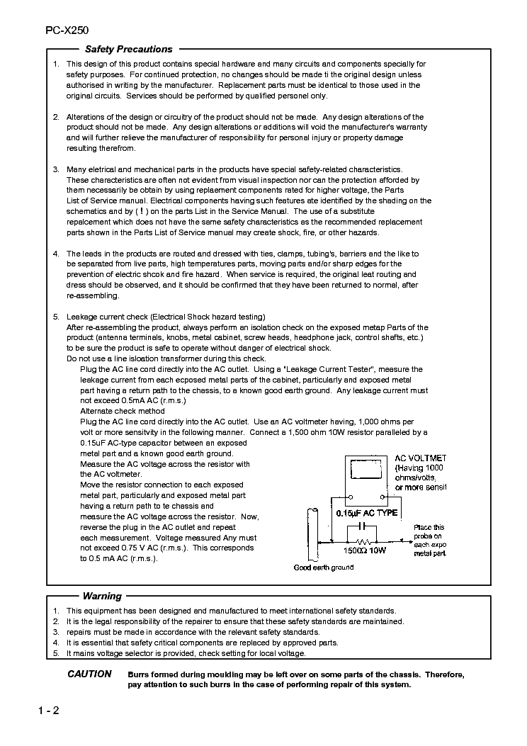 JVC PC-X250 service manual (2nd page)