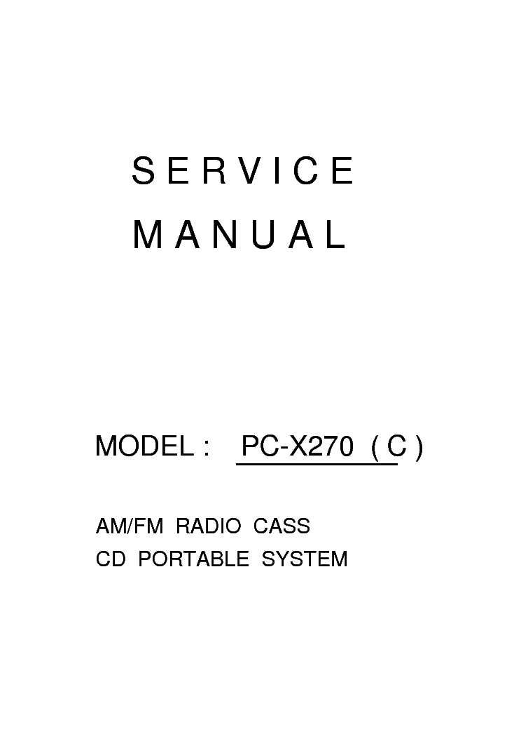 JVC PC-X270 SM service manual (1st page)