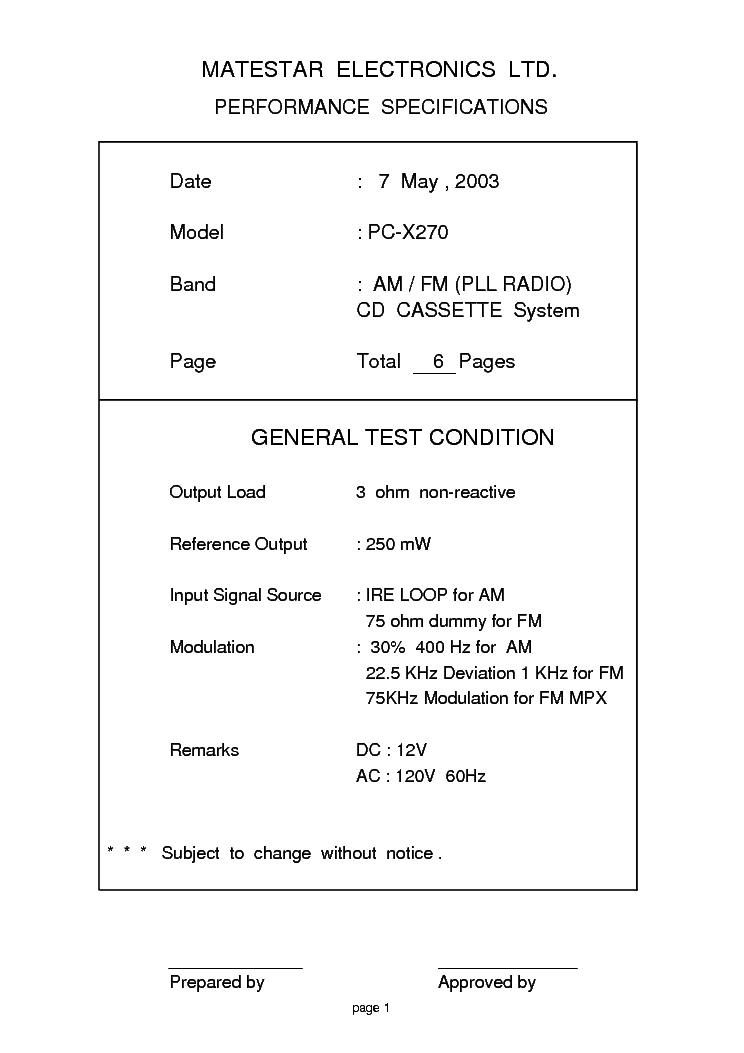 JVC PC-X270 SM service manual (2nd page)