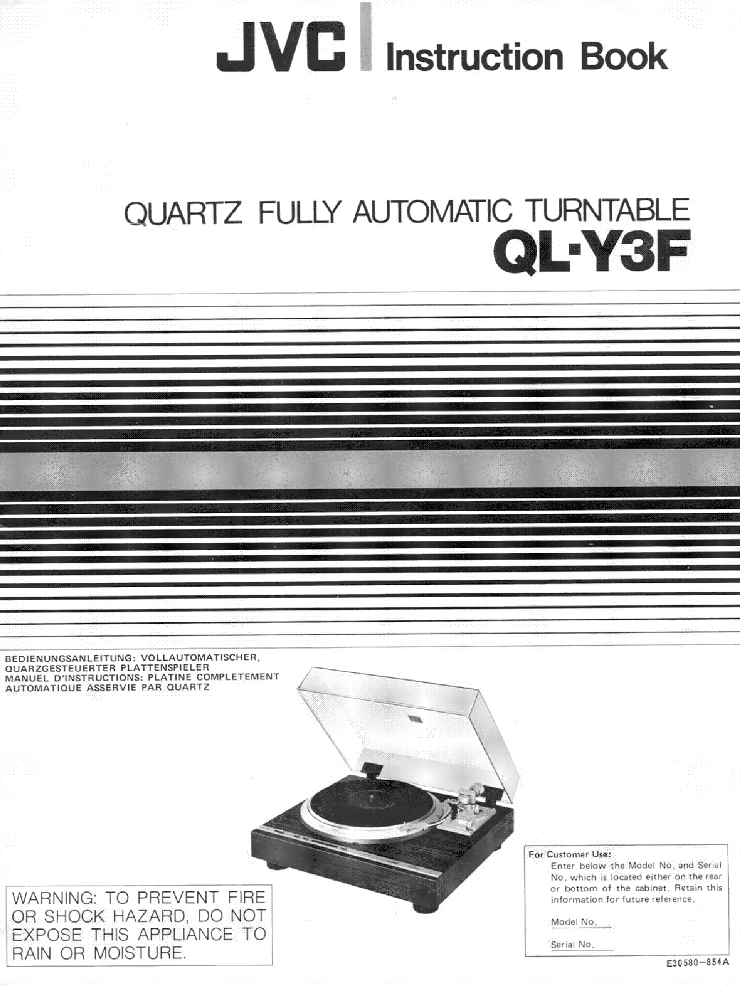 JVC QL-Y3F service manual (2nd page)