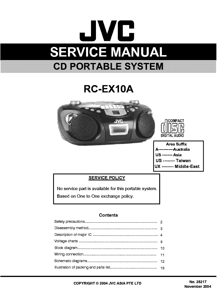 JVC RC-EX10A SM service manual (1st page)