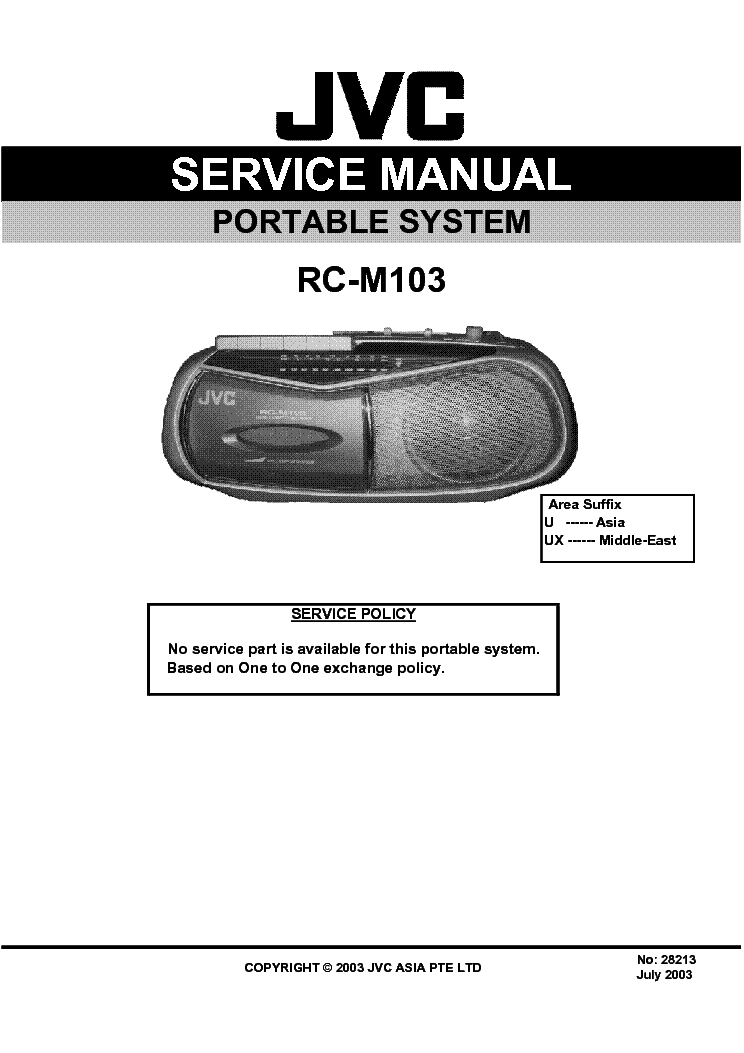 JVC RC-M103 service manual (1st page)