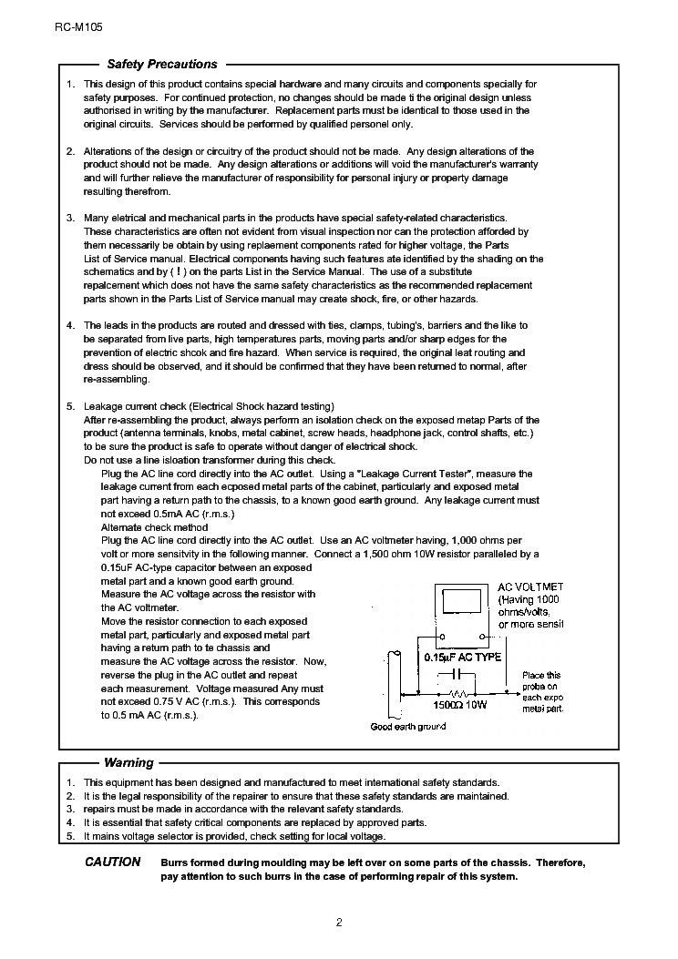JVC RC-M105 service manual (2nd page)