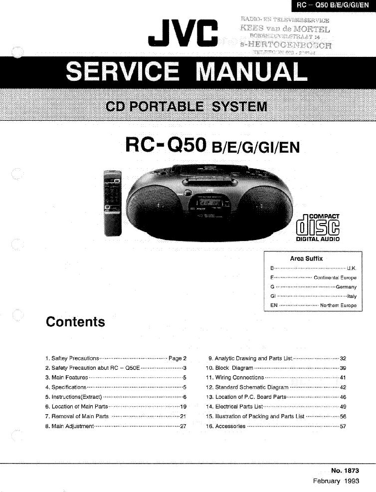 JVC RC-Q50 SM service manual (1st page)