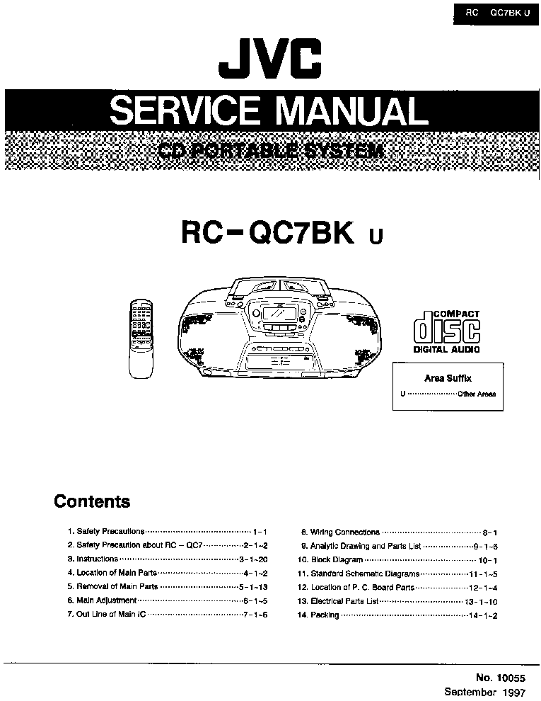 JVC RC-QC7BK U service manual (1st page)