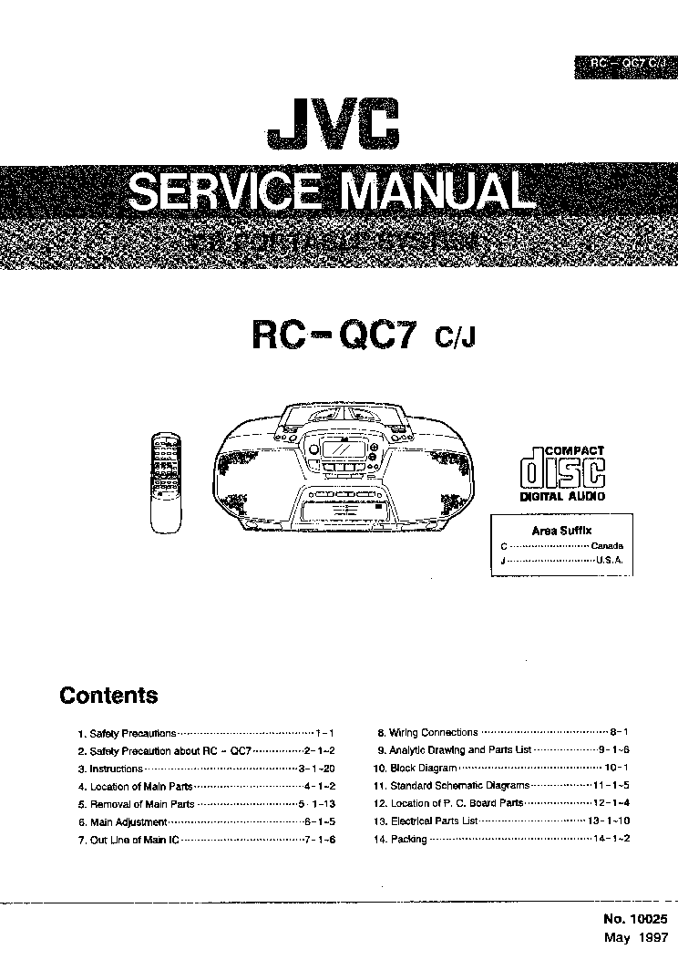 JVC RC-QC7C RC-QC7J service manual (1st page)