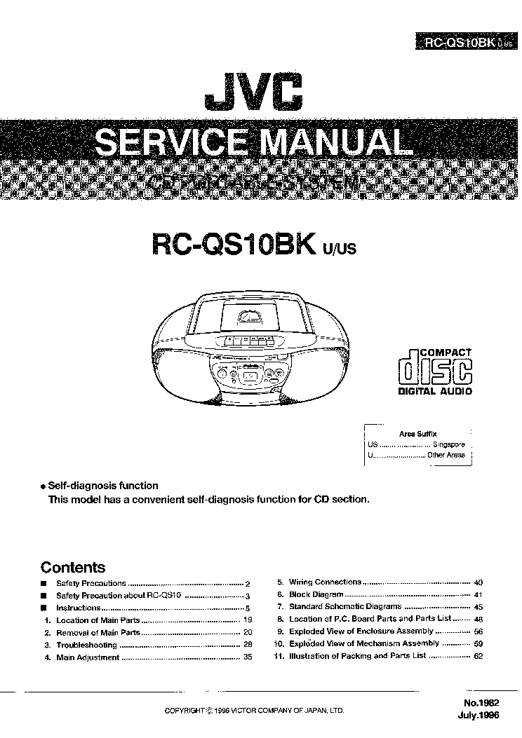 JVC RC-QS10BK U US service manual (1st page)