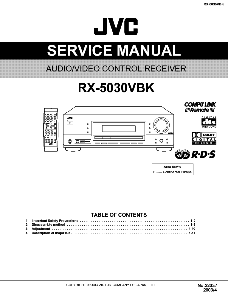JVC RX-5030VBK E SM NO-SCH service manual (1st page)