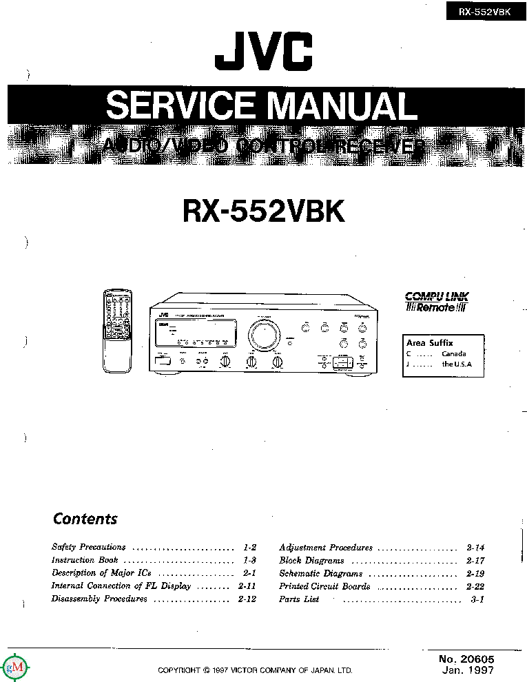 JVC RX-552-VBK SM service manual (1st page)