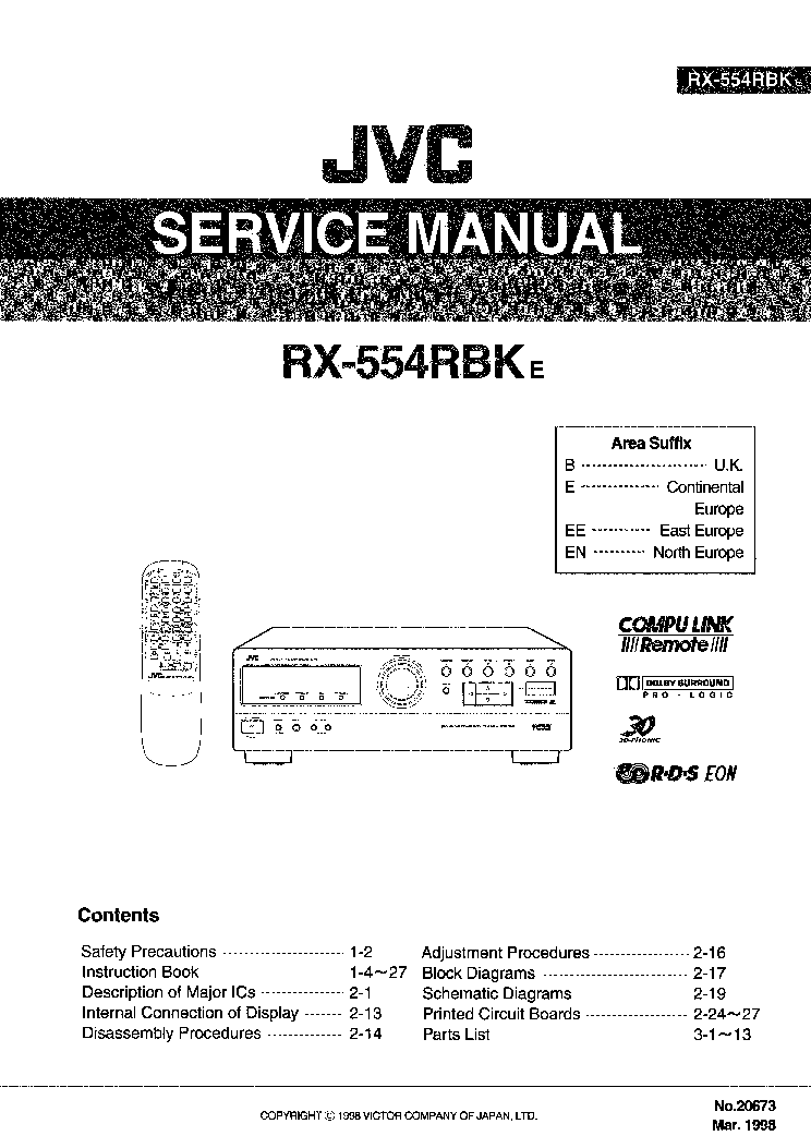 JVC RX-554RBK service manual (1st page)