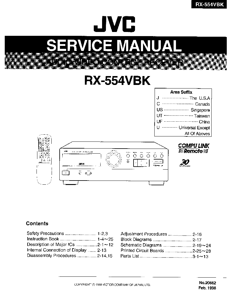 JVC RX-554VBK service manual (1st page)